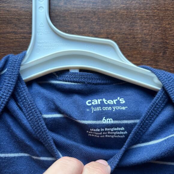 Carter's Boys 6 Month Quilted Outfit Set 3 Piece Top and Bottom Blue Red NEW - Picture 5 of 6